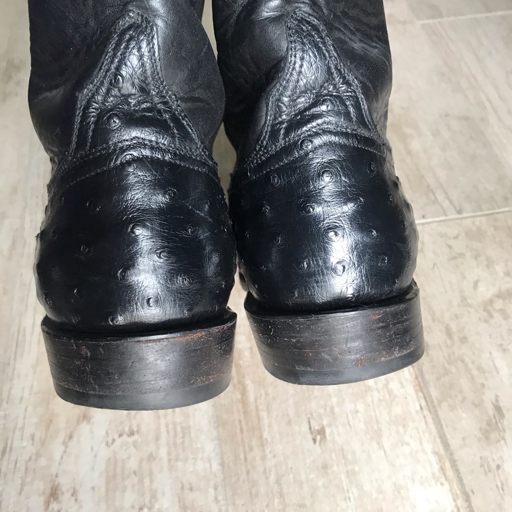 Lucchese Men's Full-Quill Ostrich Roper Boots - Picture 6 of 15